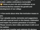 alumni golden jubilee msg