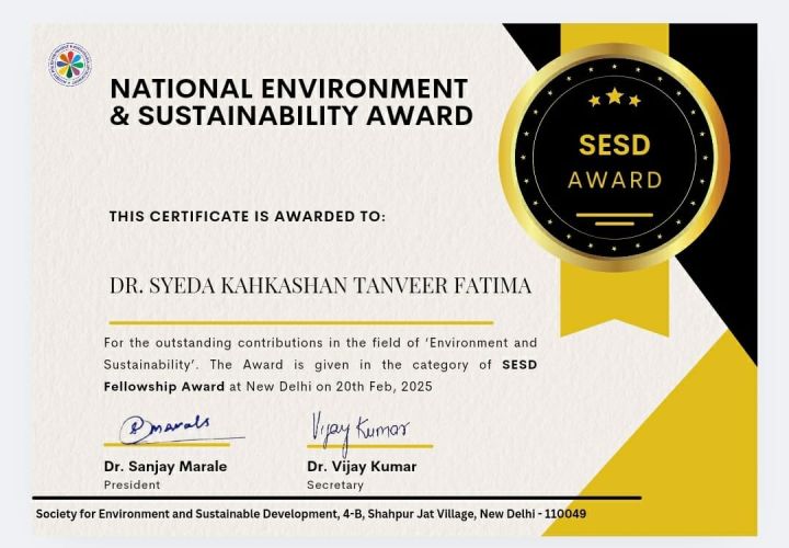 dr syeda award