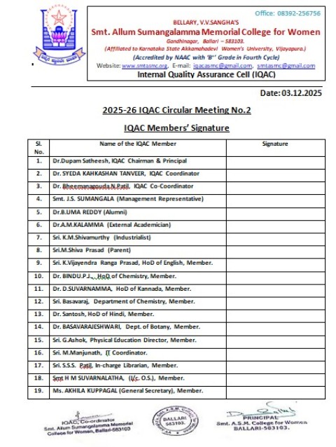 circular members iqac